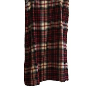 Scottish red plaid skirt/kilt, has very tiny holes in fabric